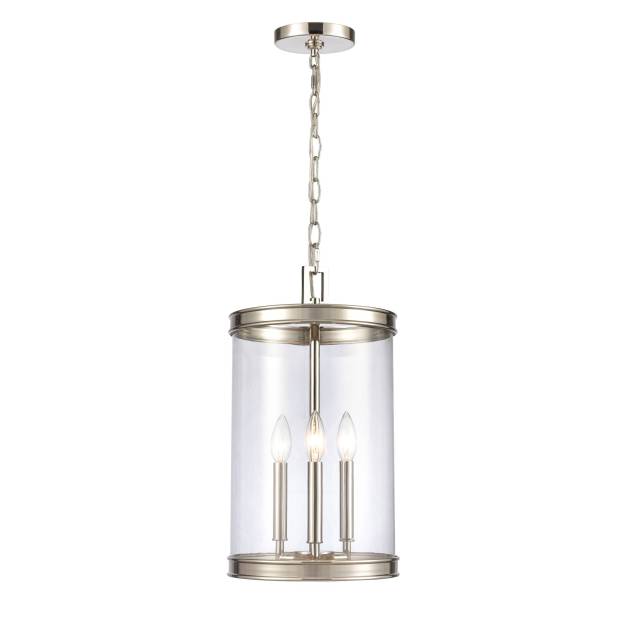 Mendoza 10.25'' Wide 3-Light Pendant - Polished Nickel