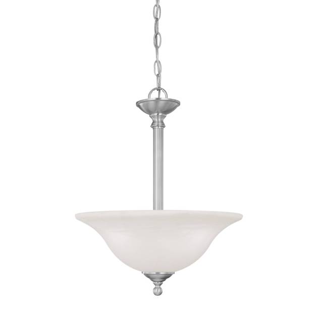 Riva 16'' Wide 3-Light Pendant - Brushed Nickel