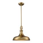 Rutherford 15'' Wide 1-Light Pendant - Satin Brass