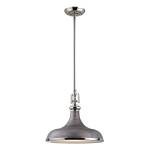 Rutherford 15'' Wide 1-Light Pendant - Weathered Zinc