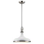 Rutherford 15'' Wide 1-Light Pendant - Gloss White