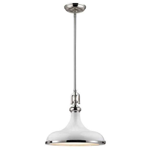 Rutherford 15'' Wide 1-Light Pendant - Gloss White
