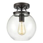 Bernice 9'' Wide 1-Light Semi Flush Mount - Oil Rubbed Bronze
