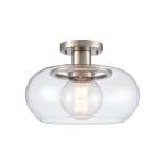 Clement 13'' Wide 1-Light Semi Flush Mount - Antique Nickel
