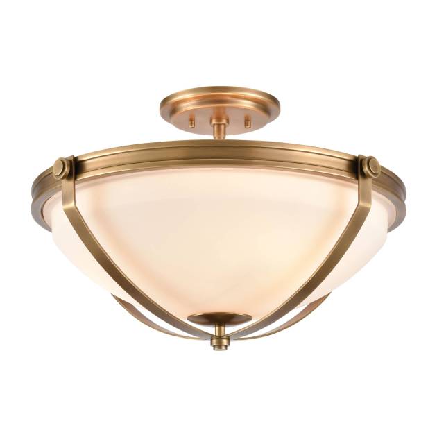 Connelly 19'' Wide 3-Light Semi Flush Mount - Brass