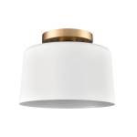 Fiero 10'' Wide 1-Light Semi Flush Mount - Matte White