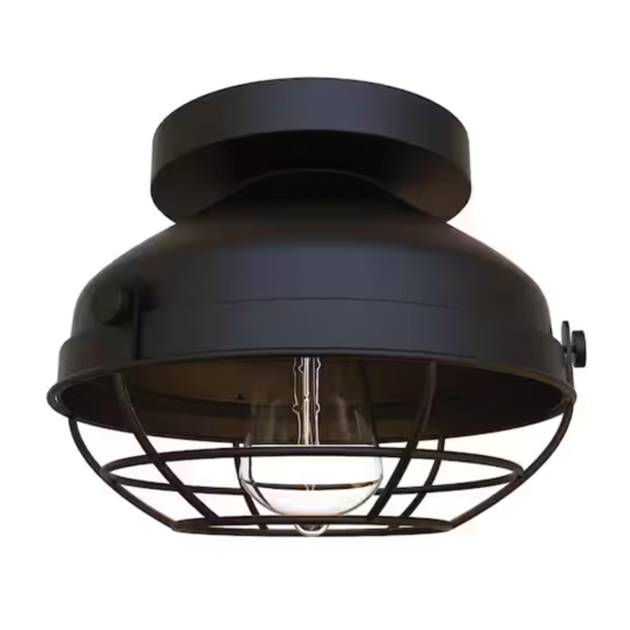 Ringley 8.5'' Wide 1-Light Semi Flush Mount - Matte Black