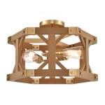 Structure 18'' Wide 3-Light Semi Flush Mount - Satin Brass