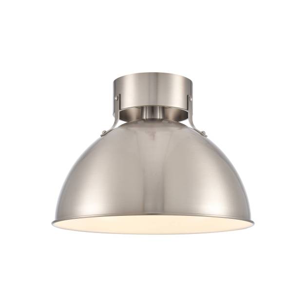 Zayne 12'' Wide 1-Light Semi Flush - Brushed Nickel