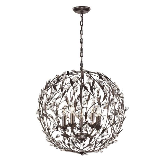 Circeo 24'' Wide 5-Light Chandelier - Deep Rust