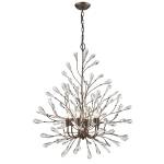 Crislett 31'' Wide 6-Light Chandelier - Sunglow Bronze