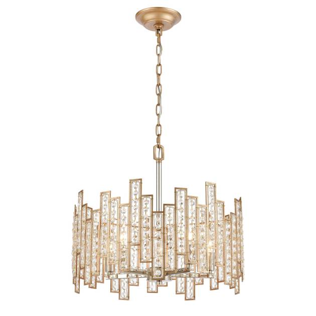 Equilibrium 19'' Wide 5-Light Chandelier - Matte Gold