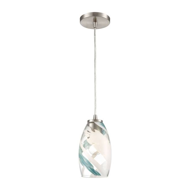 Turbulence 5'' Wide 1-Light Pendant - Satin Nickel