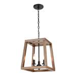 Barrow 12'' Wide 3-Light Chandelier - Matte Black
