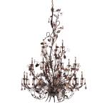 Cristallo Fiore 56'' Wide 18-Light Chandelier - Bronze