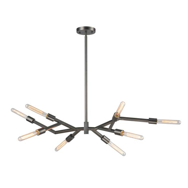 Freeform 38'' Wide 8-Light Chandelier - Graphite