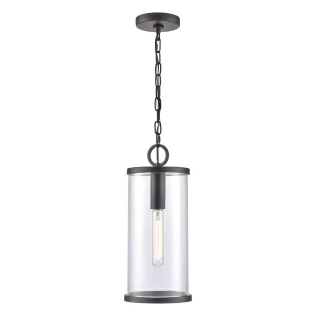 Hopkins 7.25'' Wide 1-Light Outdoor Pendant- Charcoal Black