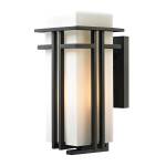 Croftwell 17'' High 1-Light Outdoor Sconce - Textured Matte Black with Frosted Glass