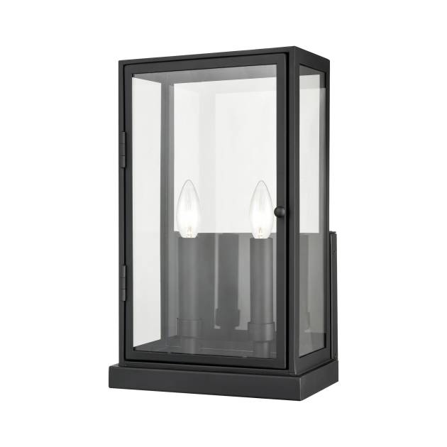 Foundation 15'' High 2-Light Outdoor Sconce - Matte Black