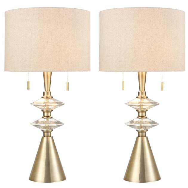 Annetta 33'' High 2-Light Table Lamp - Set of 2 Antique Brass