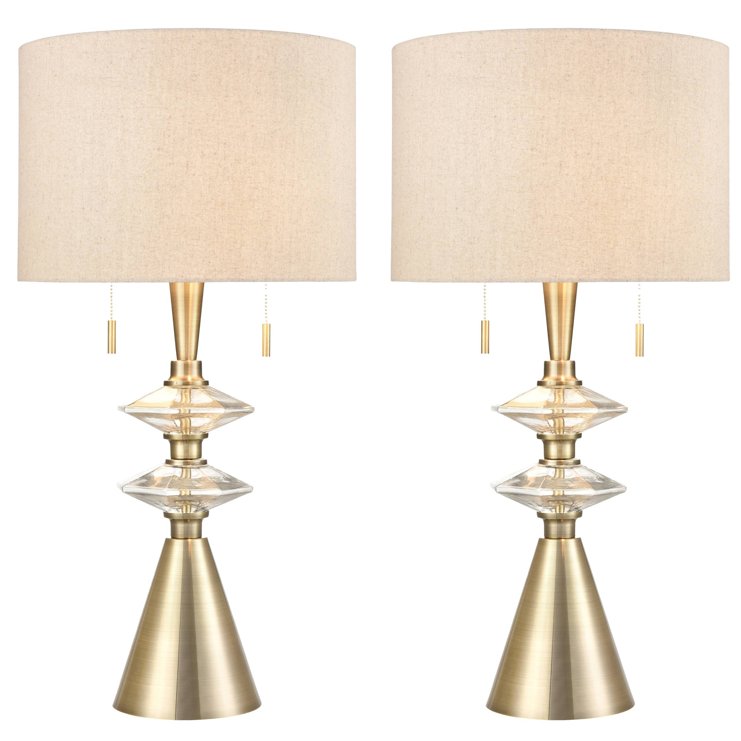 Annetta 33'' High 2-Light Table Lamp - Set of 2 Antique Brass
