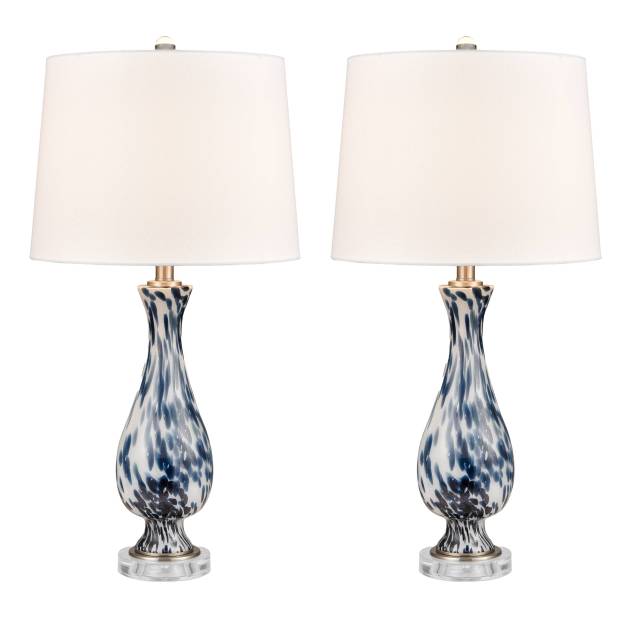 Cordelia Sound 30'' High 1-Light Table Lamp - Set of 2 Blue