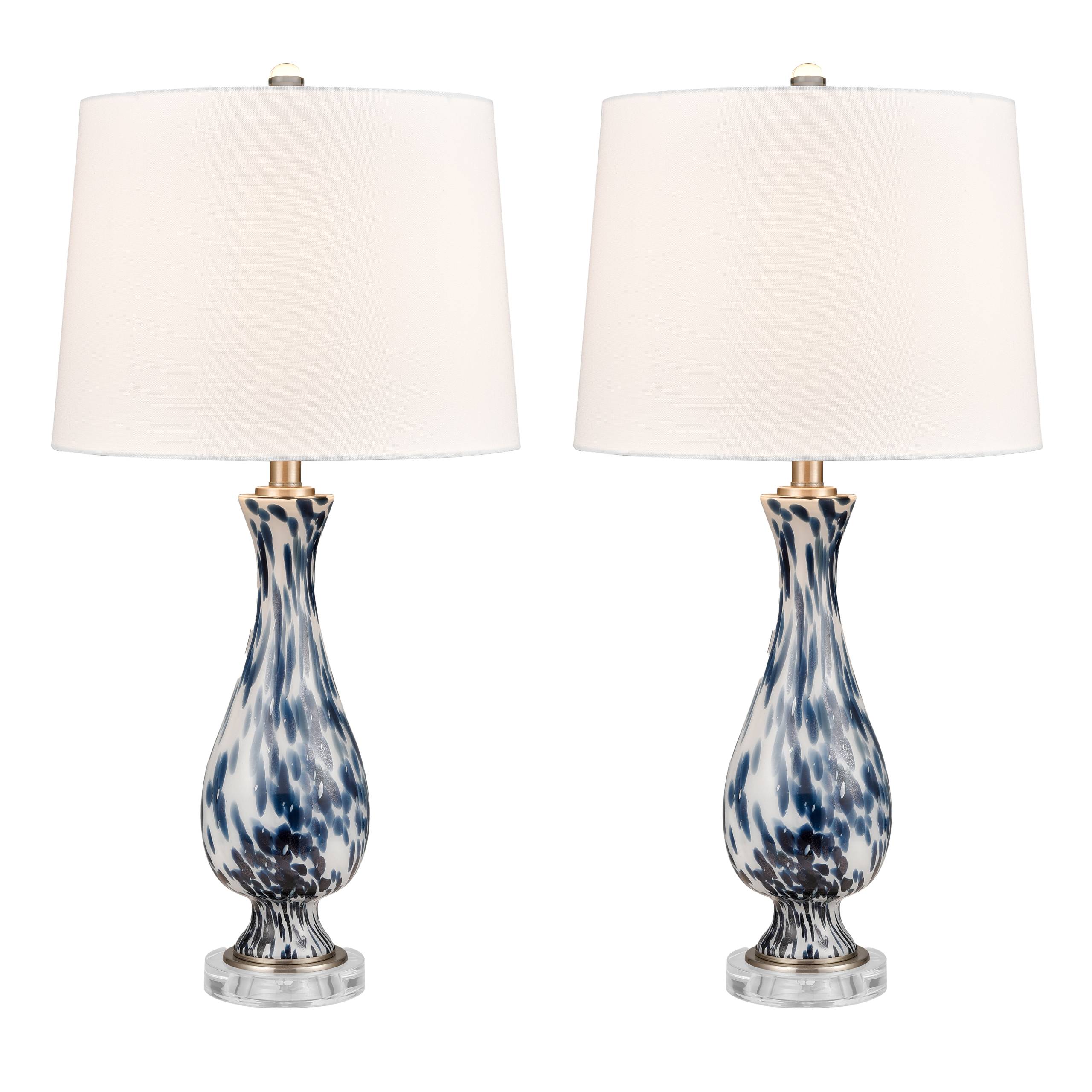 Cordelia Sound 30'' High 1-Light Table Lamp - Set of 2 Blue