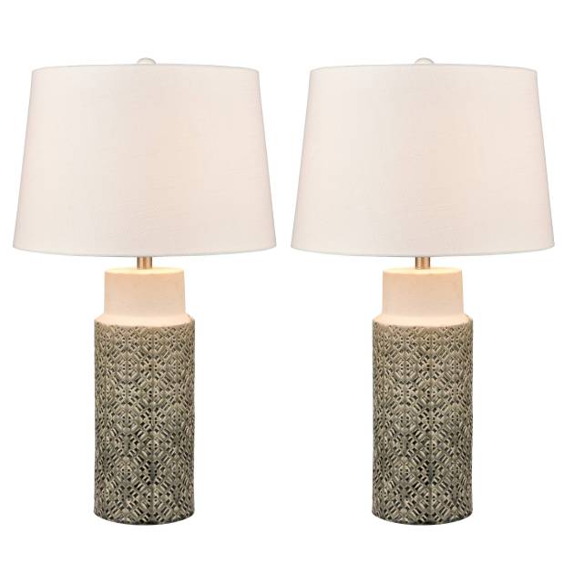 Tula 30'' High 1-Light Table Lamp - Set of 2 Gray