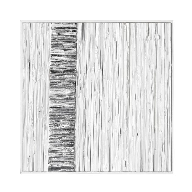 Stripe Wood I Dimensional Wall Art - White