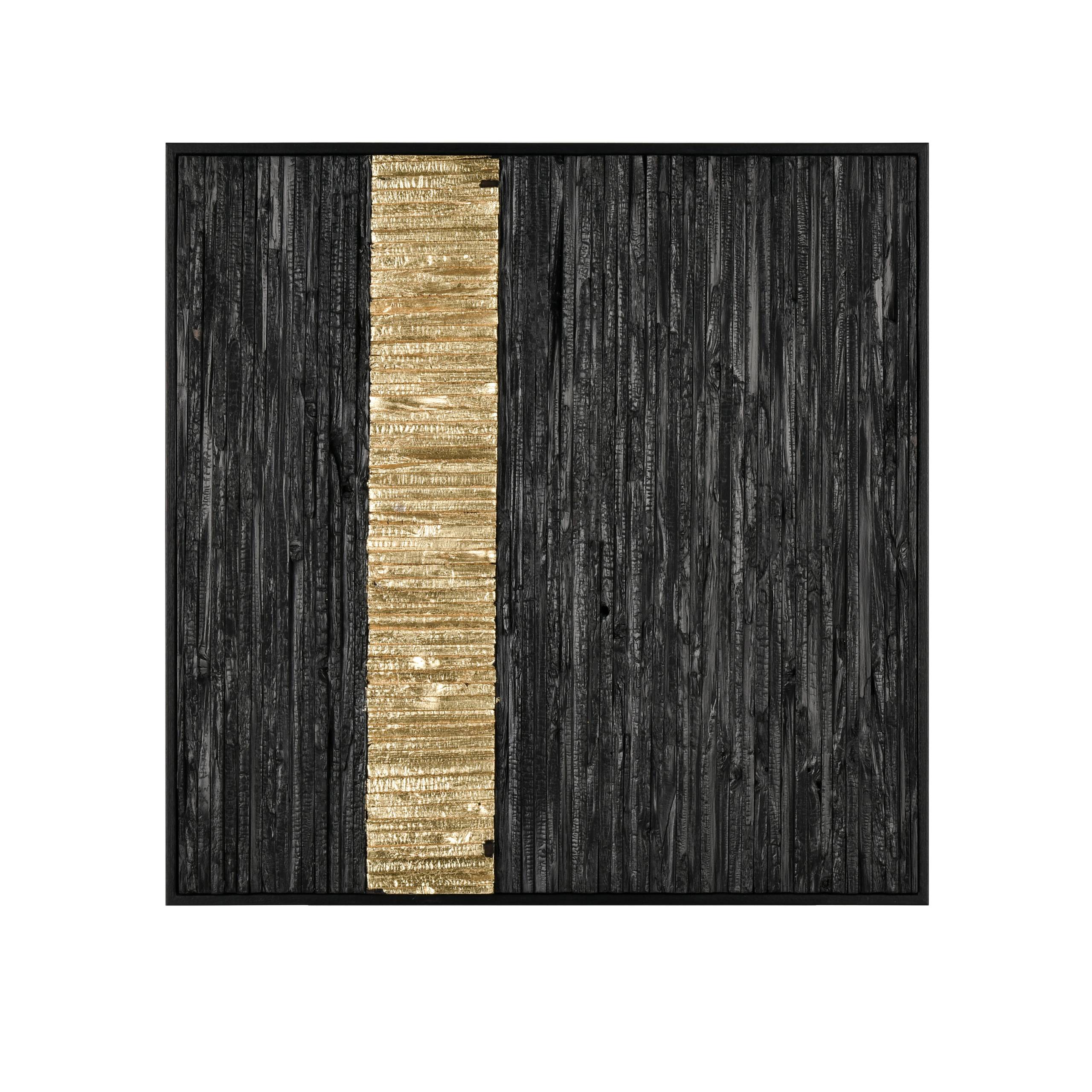 Stripe Wood II Dimensional Wall Art - Black