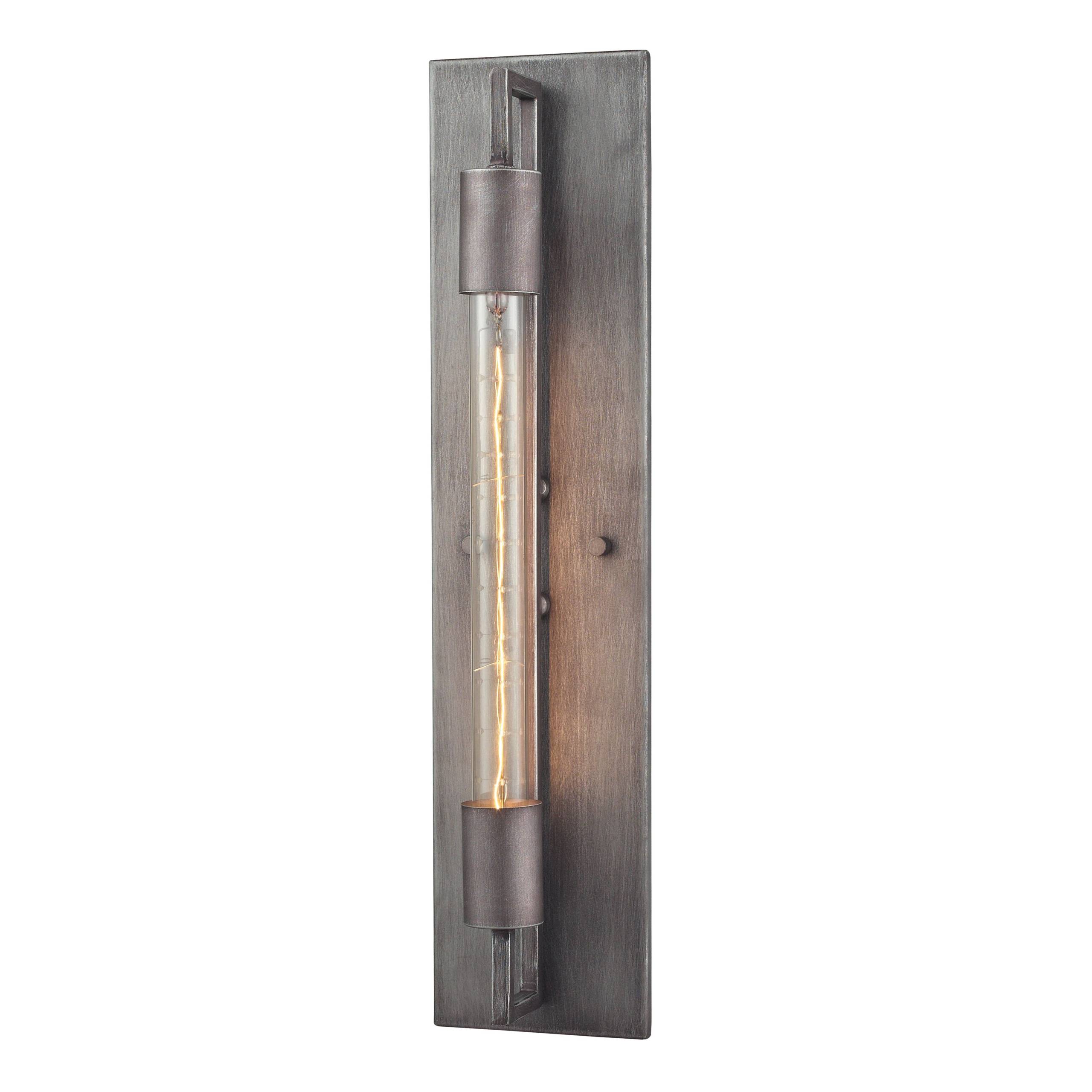 Laboratory 20'' High 1-Light Sconce - Weathered Zinc