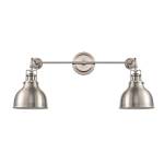 Skillet 12'' High 2-Light Sconce - Satin Nickel