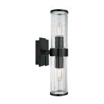 Stripe 15.25'' High 2-Light Sconce - Matte Black