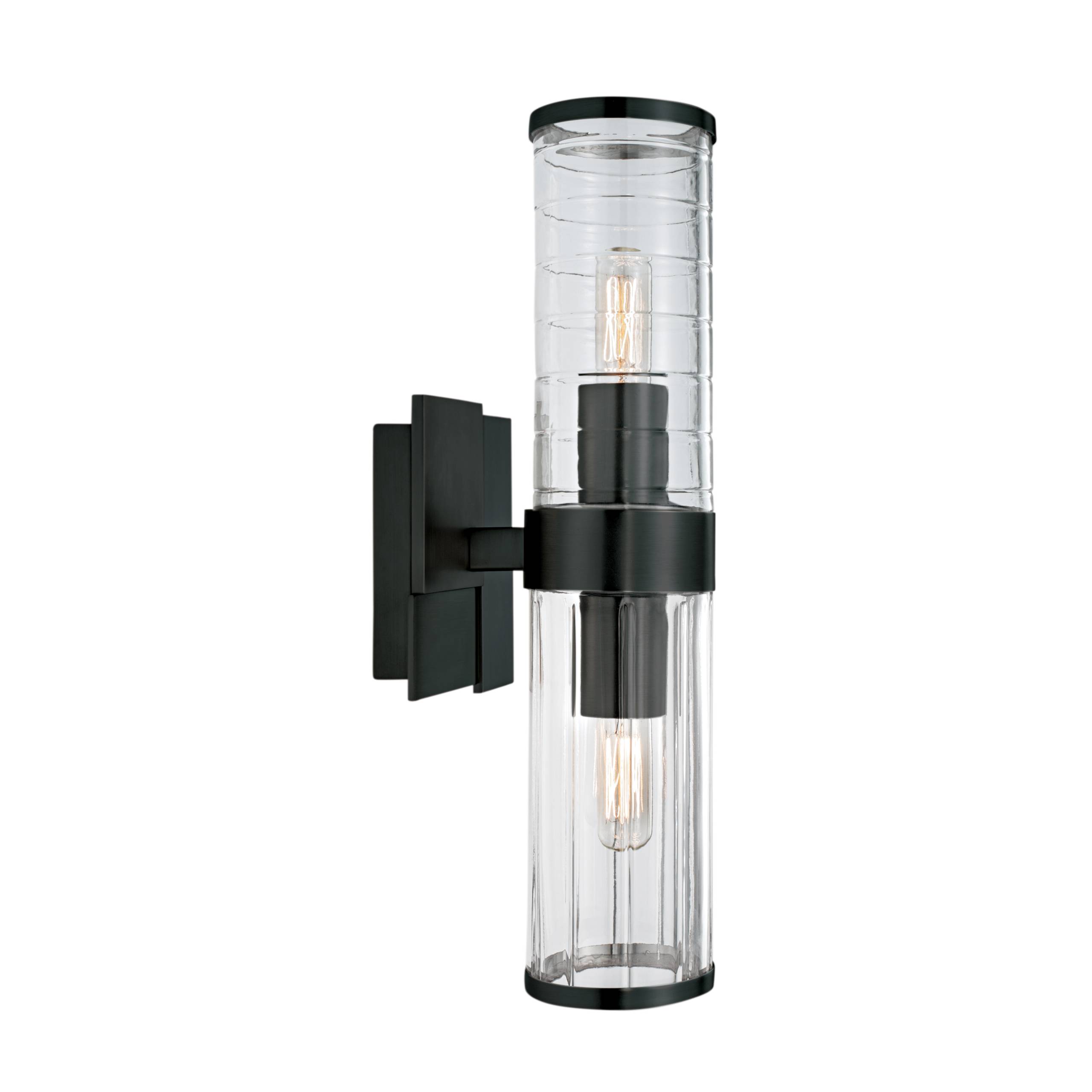 Stripe 15.25'' High 2-Light Sconce - Matte Black