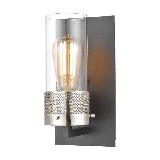 Bergenline 10'' High 1-Light Sconce - Matte Black