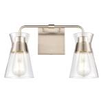 Brookville 15'' Wide 2-Light Vanity Light - Satin Nickel