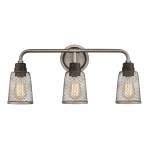 Glencoe 23'' Wide 3-Light Vanity Light - Weathered Zinc