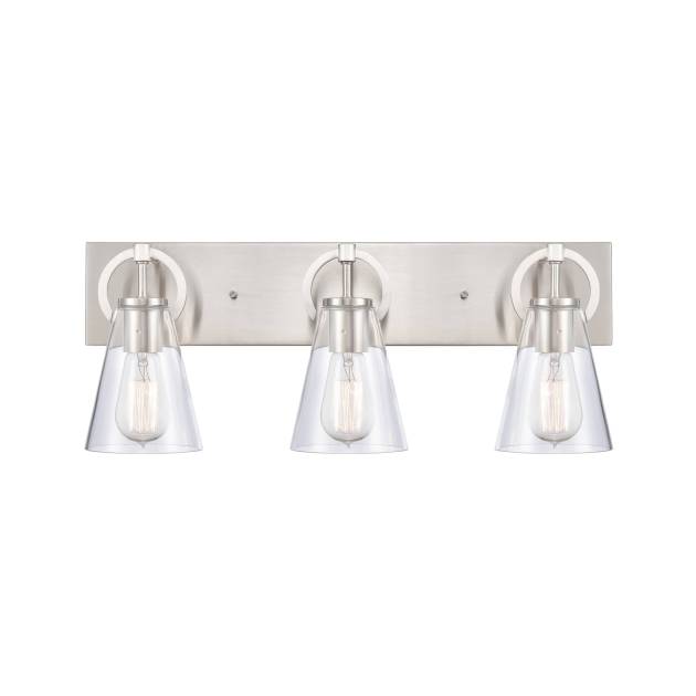Harnell 23" Wide 3-Light Vanity Light - Brushed Nickel