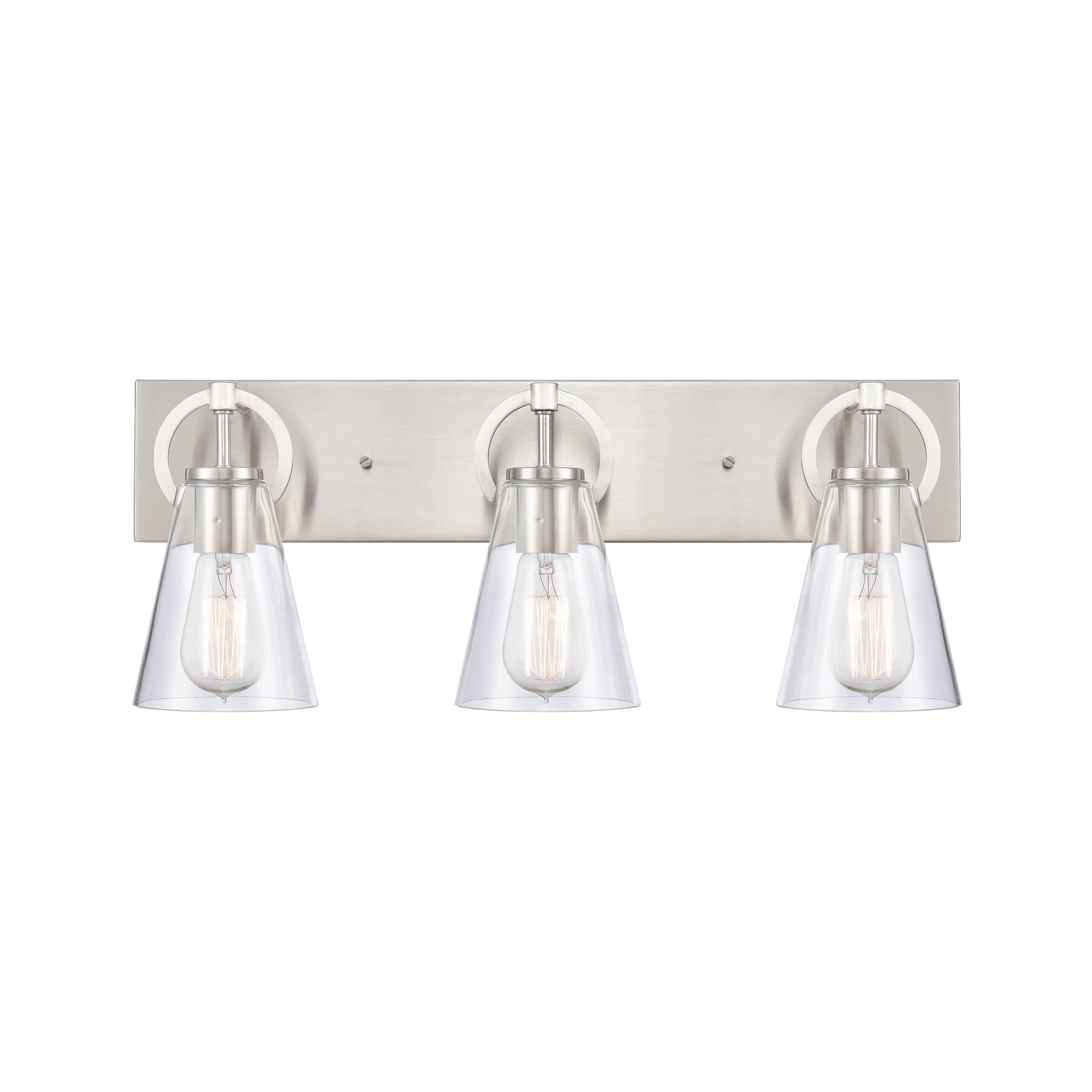 Harnell 23" Wide 3-Light Vanity Light - Brushed Nickel