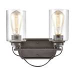 Market Square 12'' Wide 2-Light Vanity Light - Oil Rubbed Bronze