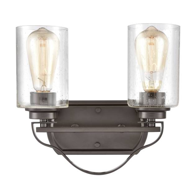Market Square 12'' Wide 2-Light Vanity Light - Oil Rubbed Bronze