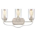 Market Square 20'' Wide 3-Light Vanity Light - Brushed Nickel