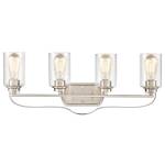 Market Square 28'' Wide 4-Light Vanity Light - Brushed Nickel