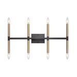 Notre Dame 13'' High 8-Light Bath Bar - Oil Rubbed Bronze and Gold