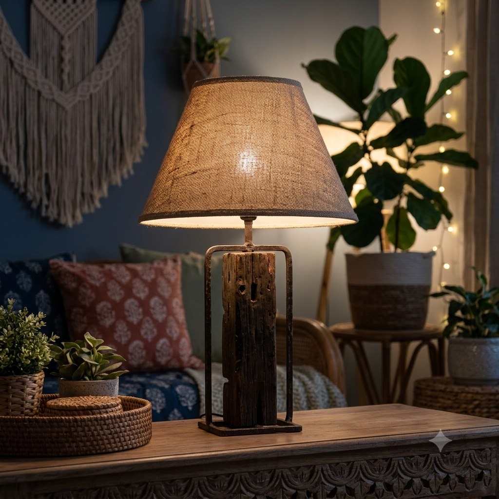 16" Brown burlap lamp shades with white styrene backing. - Image 3