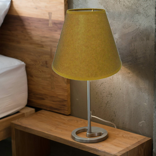 9" Rustic Faux oiled kraft (no lace) lamp shade with white styrene inside and clip-ons. - Image 6