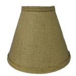9" Brown burlap lamp shades with white styrene backing.