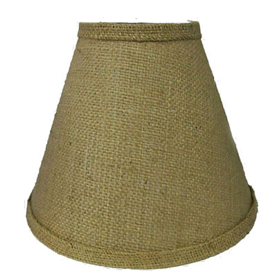 9" Brown burlap lamp shades with white styrene backing.
