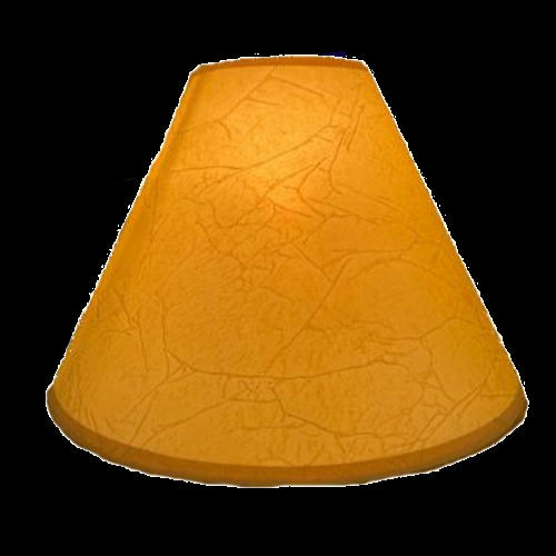 14" Rustic Crackle tan and wheat-colored paper hardback lamp shade (no lace)