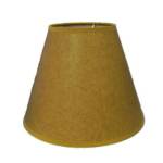 9" Rustic Faux oiled kraft (no lace) lamp shade with white styrene inside and clip-ons.